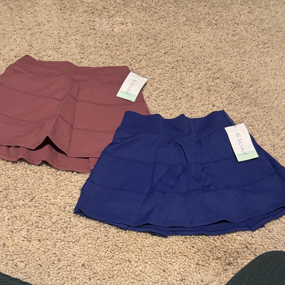 NWT Altard State Pink and Blue Athletic Skirts- pink size s- blue size xs